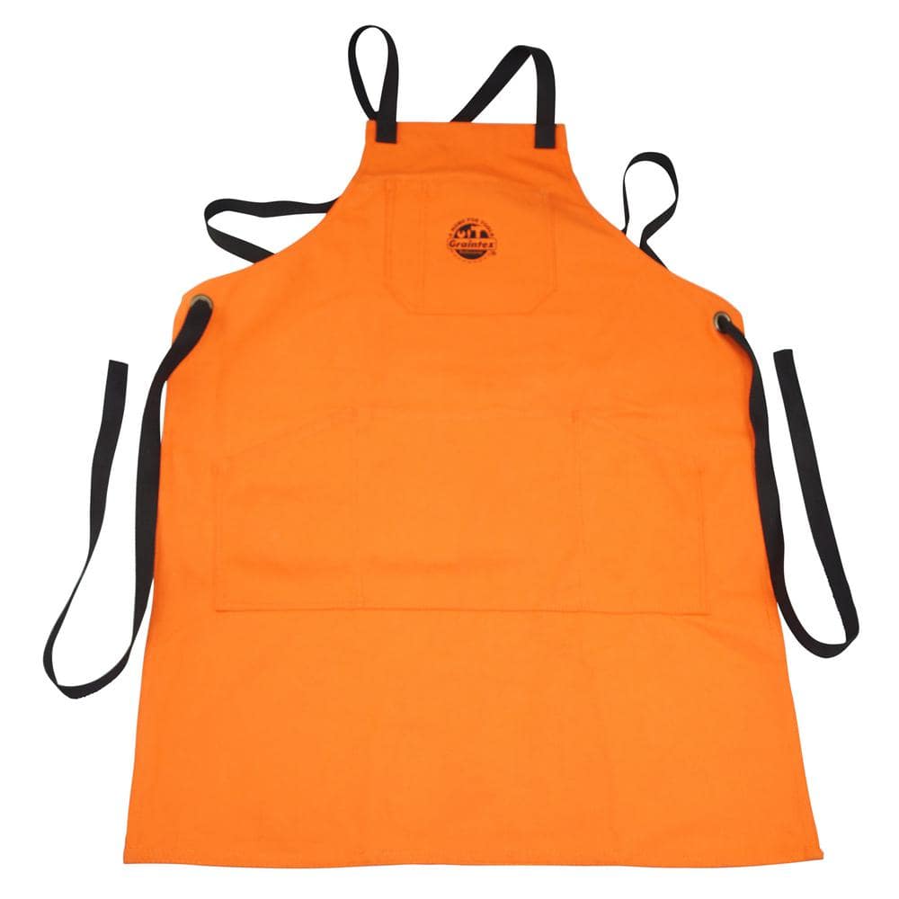 5-Pocket Canvas Tool Work Apron in Orange - Hercitys