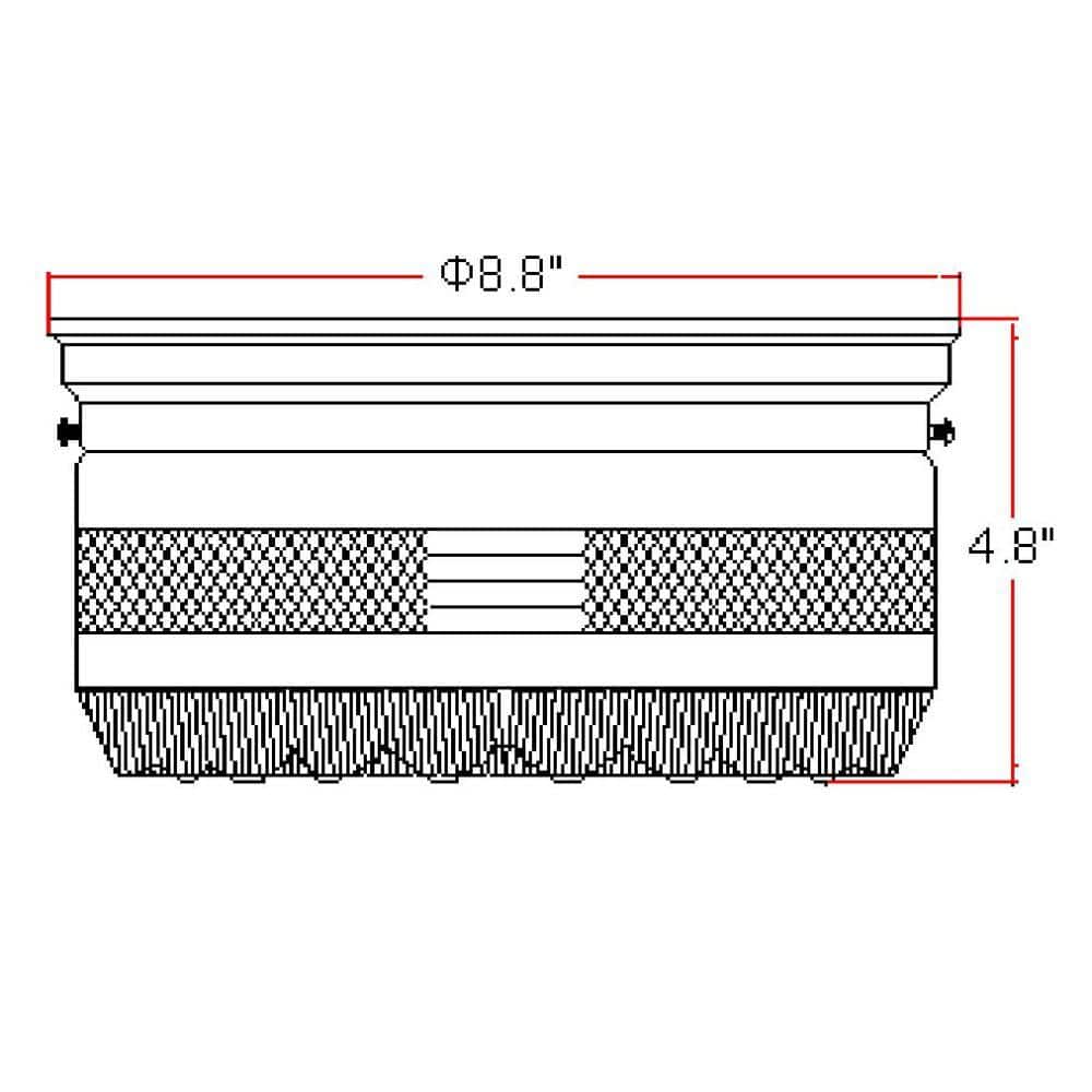 2-Light Chrome Ceiling Mount Fixture with Prismatic Glass - Hercitys