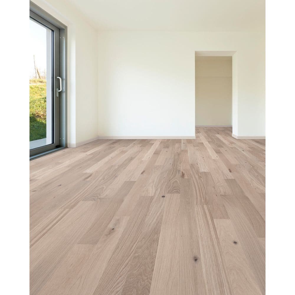 3/4 in. W Thick x 3.25 in. Wide x Random Length Unfinished Solid White #1 Common Hardwood Flooring (21.4 sq. ft. /case) - Hercitys