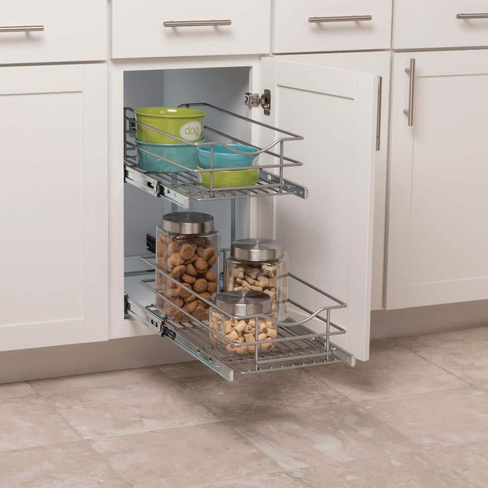 11 in. Double Tier Wire Soft-Close Pullout Baskets - Hercitys