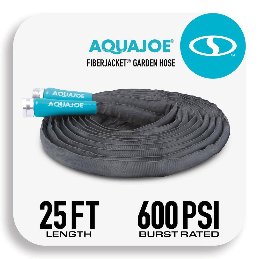 5/8 in. Dia x 25 ft. Ultra Flexible Kink Free Fiberjacket Garden Hose, Metal Fittings - Hercitys