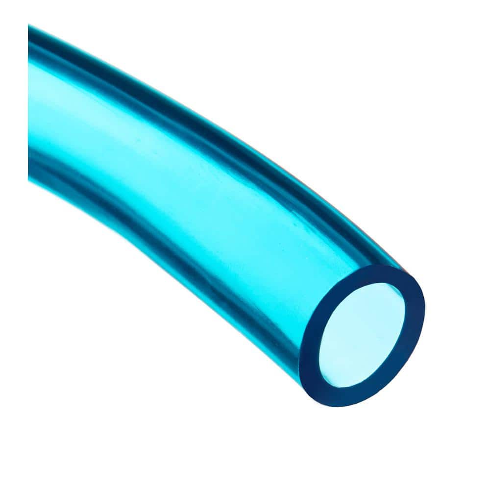 1/2 in. I.D. x 5/8 in. O.D. x 100 ft. Blue Translucent Flexible Non-Toxic BPA Free Vinyl Tubing - Hercitys
