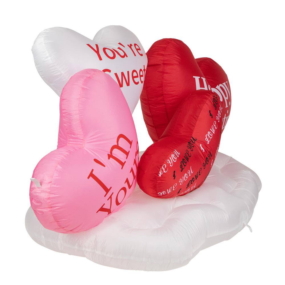 5 ft. Inflatable Lighted Valentine’s Day Conversation Hearts Outdoor Decoration - Hercitys