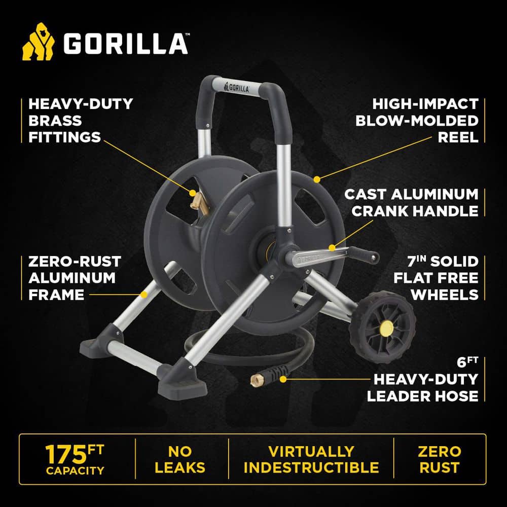 175 ft. Aluminum Zero Rust Mobile Hose Reel - Hercitys