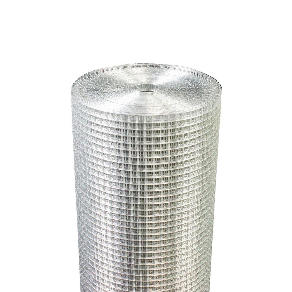 1/2 in. x 48 in. x 50 ft. Hardware Cloth Welded Silver Metal Edging Hot-Dip Galvanized Chicken Wire Fence Garden Plant - Hercitys