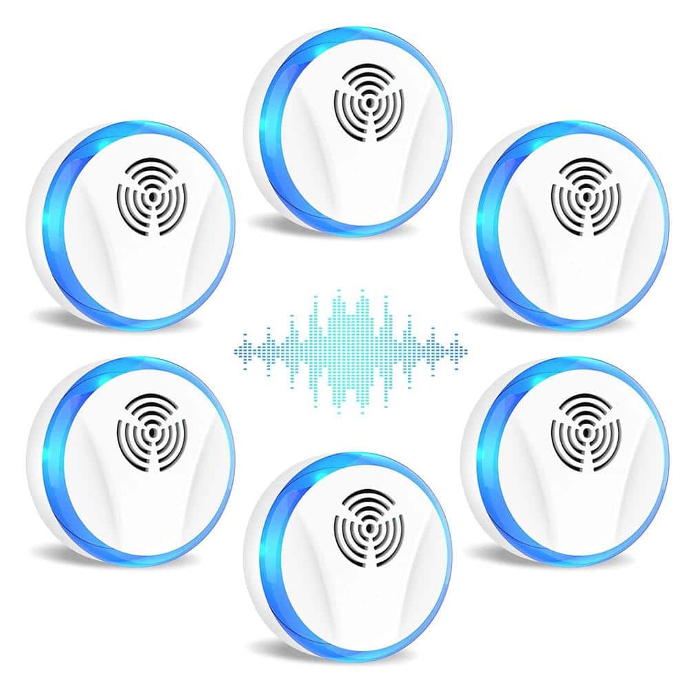 3-5-Watt White Indoor Ultrasonic Pest and Mouse Repelle, Pest Repellent Plug-in for Home, Office, Warehouse(6-Pack) - Hercitys