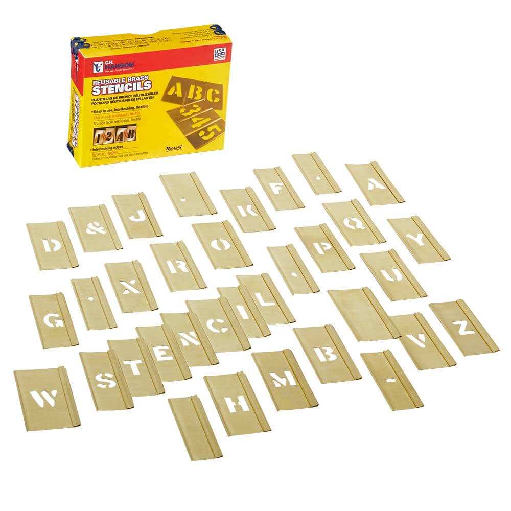 1/2 in. Stencil Set (33-Piece) - Hercitys