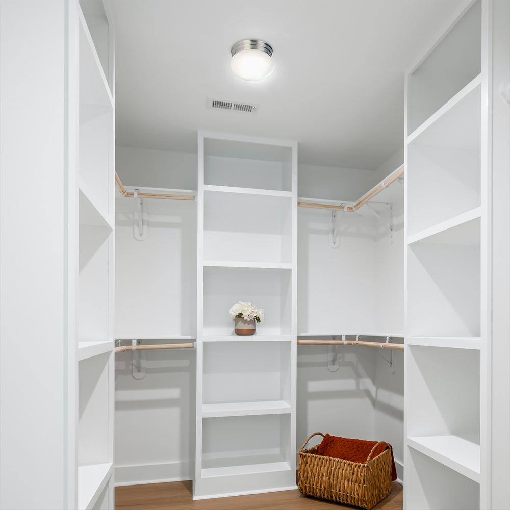 1-Light Brushed Nickel Flush Mount - Hercitys