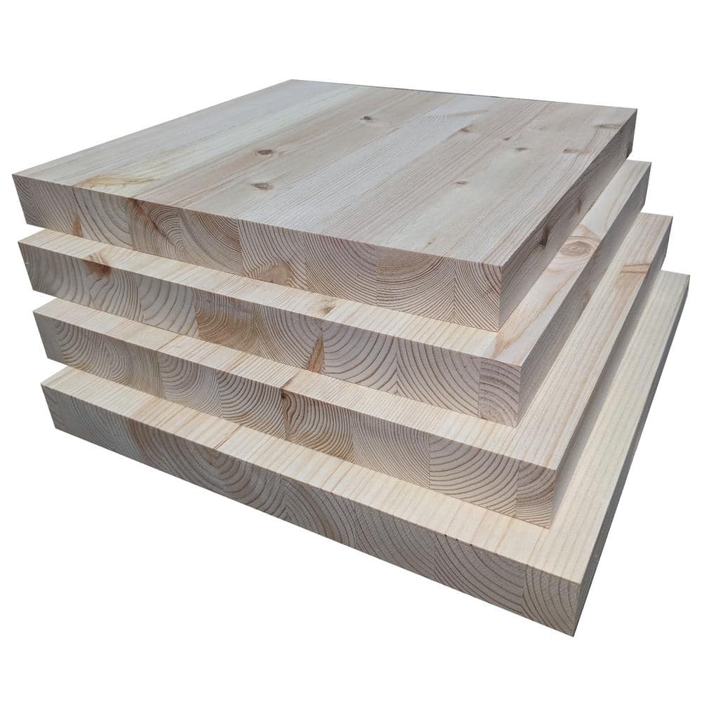 1 in. x 1 ft. x 1 ft. Allwood Pine Project Panel (4-Pack) - Hercitys