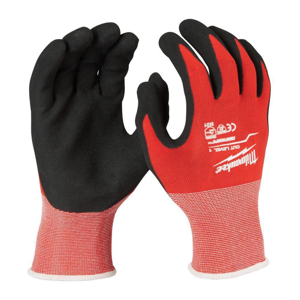 2X-Large Red Nitrile Level 1 Cut Resistant Dipped Work Gloves (30-Pack) - Hercitys