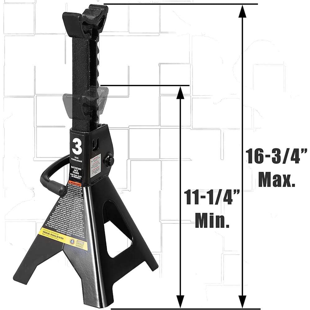 3-Ton Jack Stands (2-Pack) - Hercitys