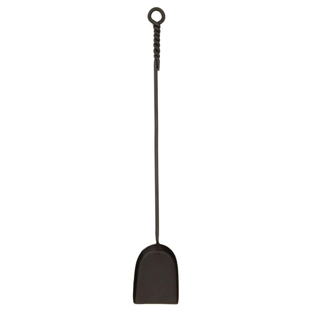 36 in. Tall Black Extra-Long Rope Design Fireplace Shovel - Hercitys