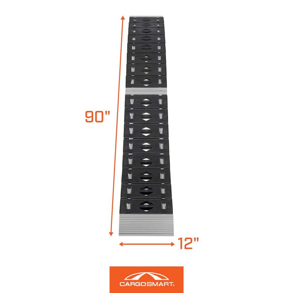 12 in. W x 90 in. L 750 lb. Capacity Hybrid S-Curve Centerfold Truck Loading Ramp (Includes 1 Ramp) - Hercitys