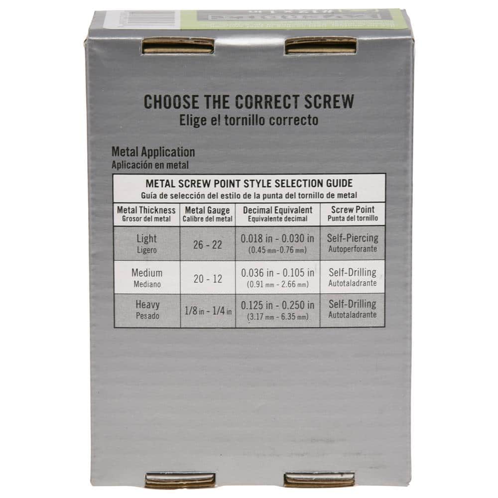 10-Pack #12 x 1 in. Flange Hex Head Hex Drive Self-Drilling Screw with Neoprene Washer (10 lb / 800-Piece) - Hercitys