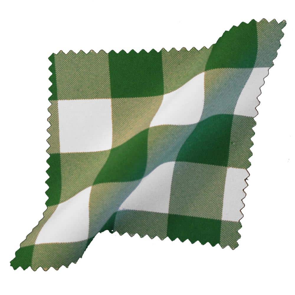 58 in. x 58 in. Square White and Hunter Green Polyester Gingham Checkered Tablecloth - Hercitys