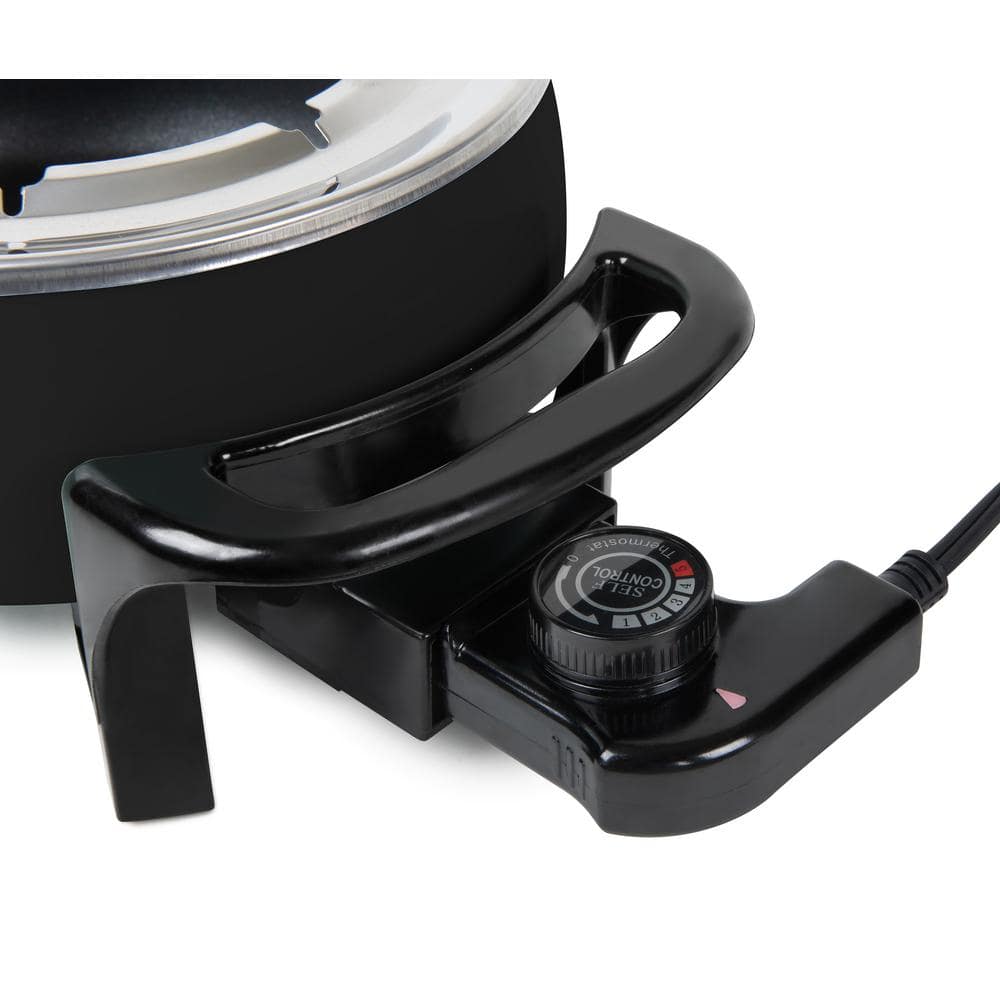 12-Cup Electric Fondue Pot, Black - Hercitys