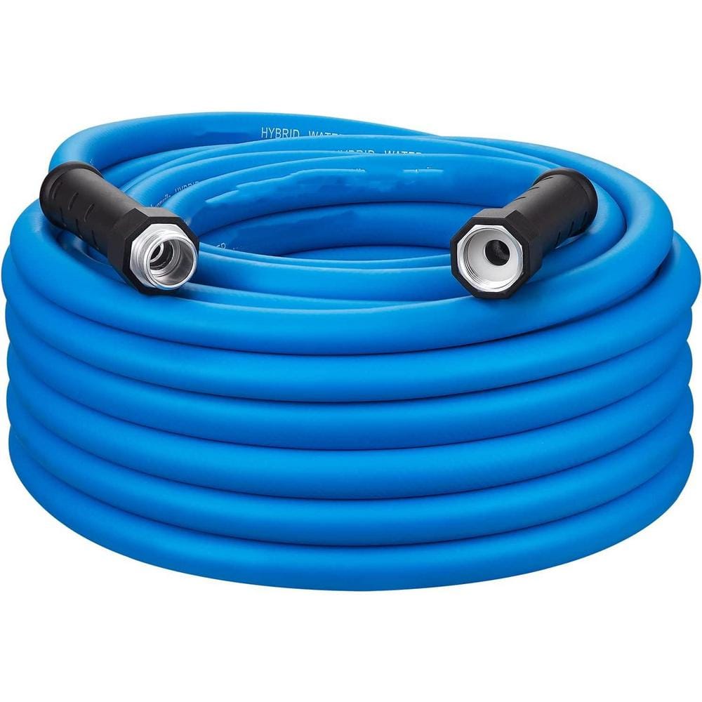 5/8 in. x 50 ft. Heavy-Duty Water Hose with Swivel Grip, Lightweight Flexible Hose for Plants, 3/4 in. Solid Fittings - Hercitys