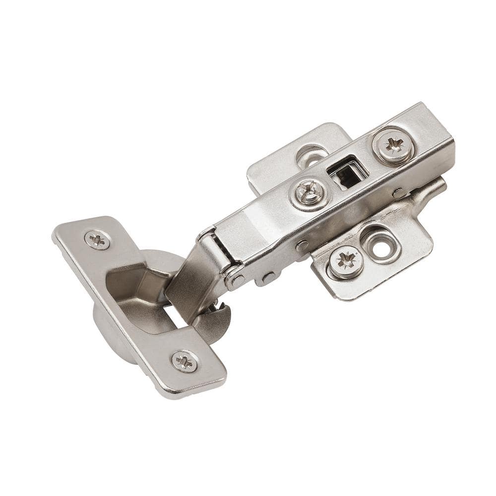 2-Pack Nickel Full Overlay Frameless Self Close Euro Concealed Cabinet Hinges - Hercitys