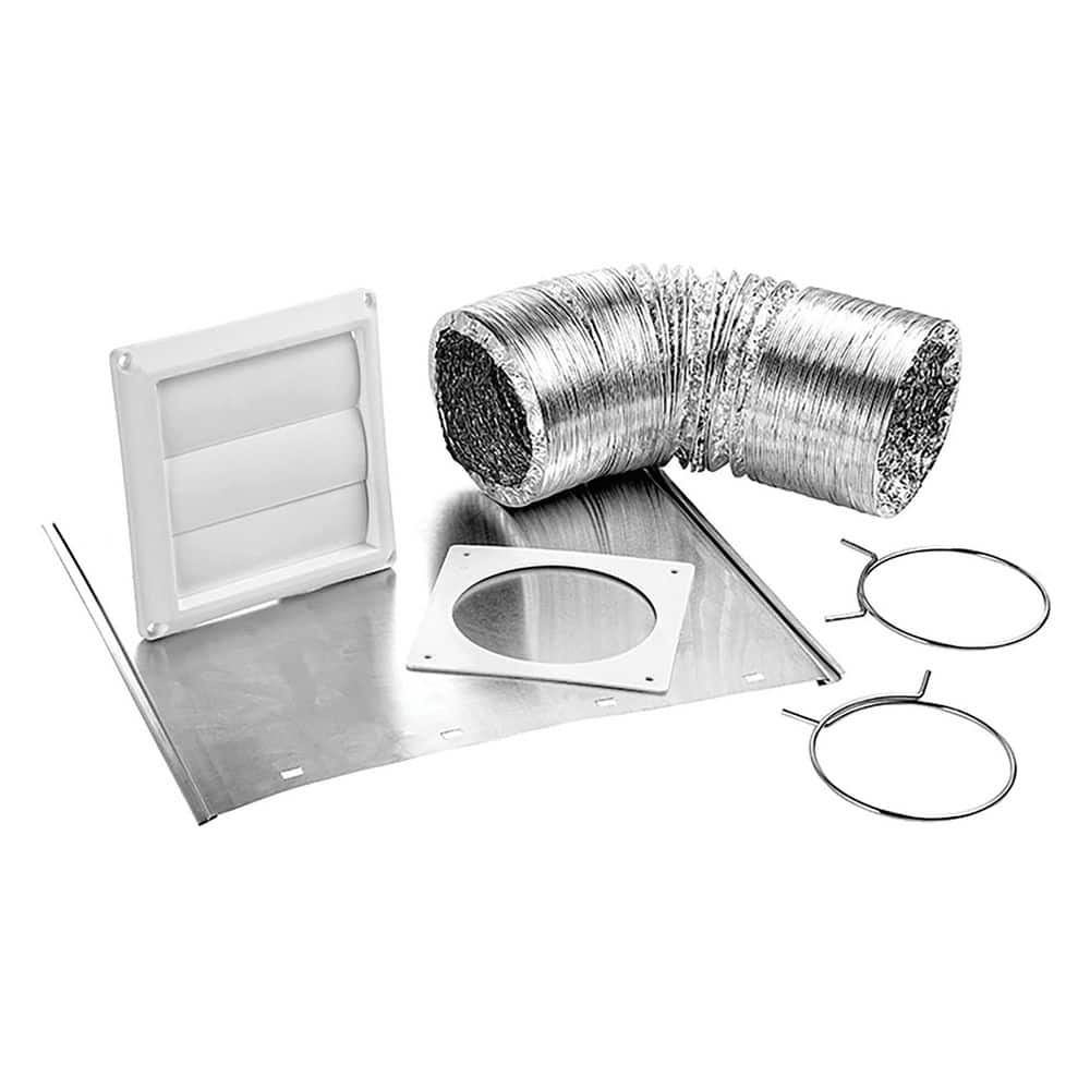4 in. x 8 ft. UL 2158A Transition Duct Louvered Vent Kit - Hercitys