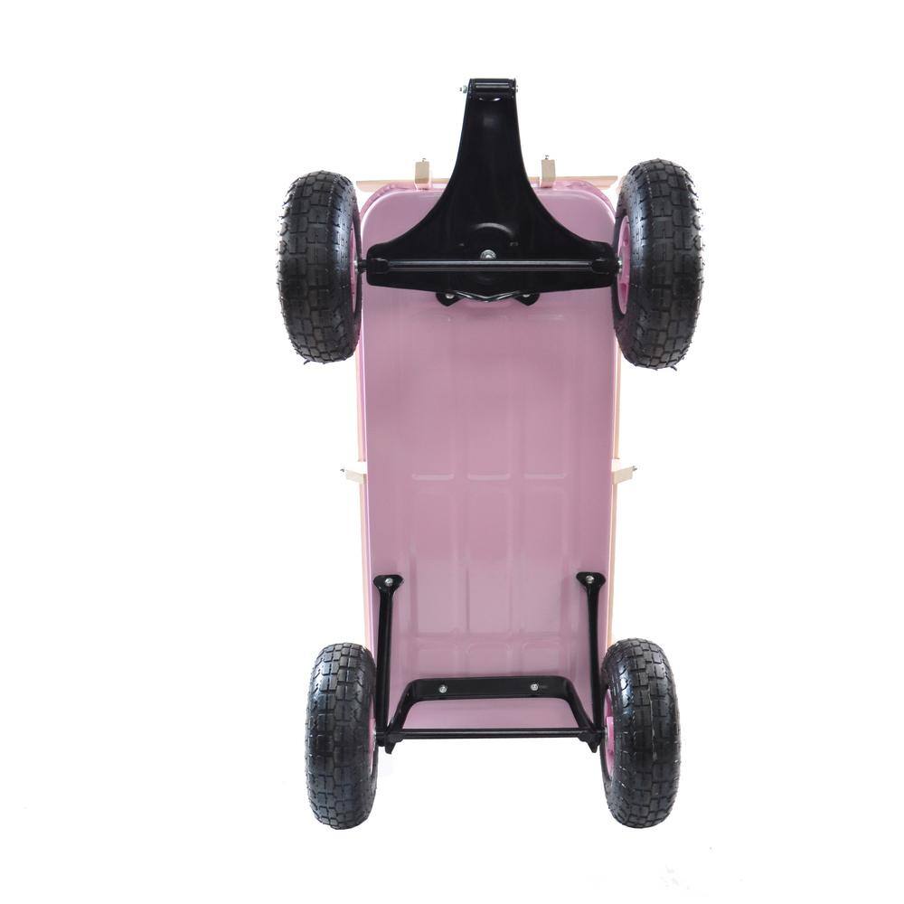 1.5 cu. ft. Steel Garden Cart, Black and Pink - Hercitys