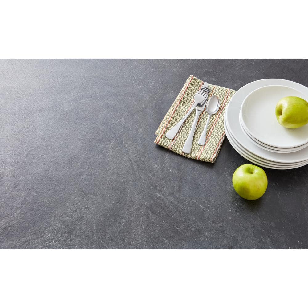 4 ft. x 8 ft. Laminate Sheet in Slate Noir with Scovato Finish - Hercitys