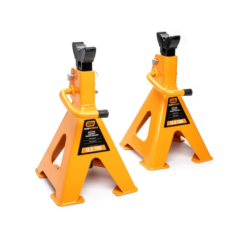 12-Ton Ratcheting Jack Stands (2-Piece) - Hercitys