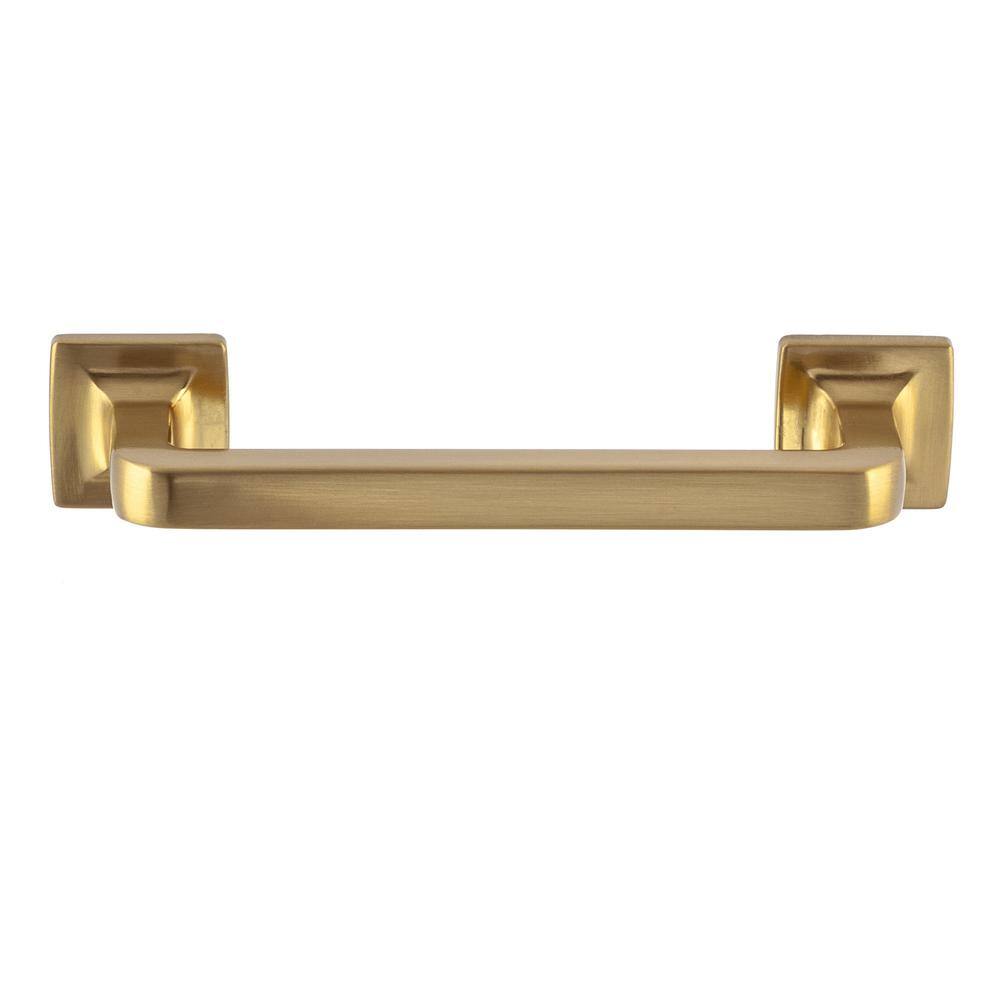 10-Pack Boise 3-1/2 in. (89 mm) Center-to-Center Traditional Satin Brass Bar Drawer Pull - Hercitys