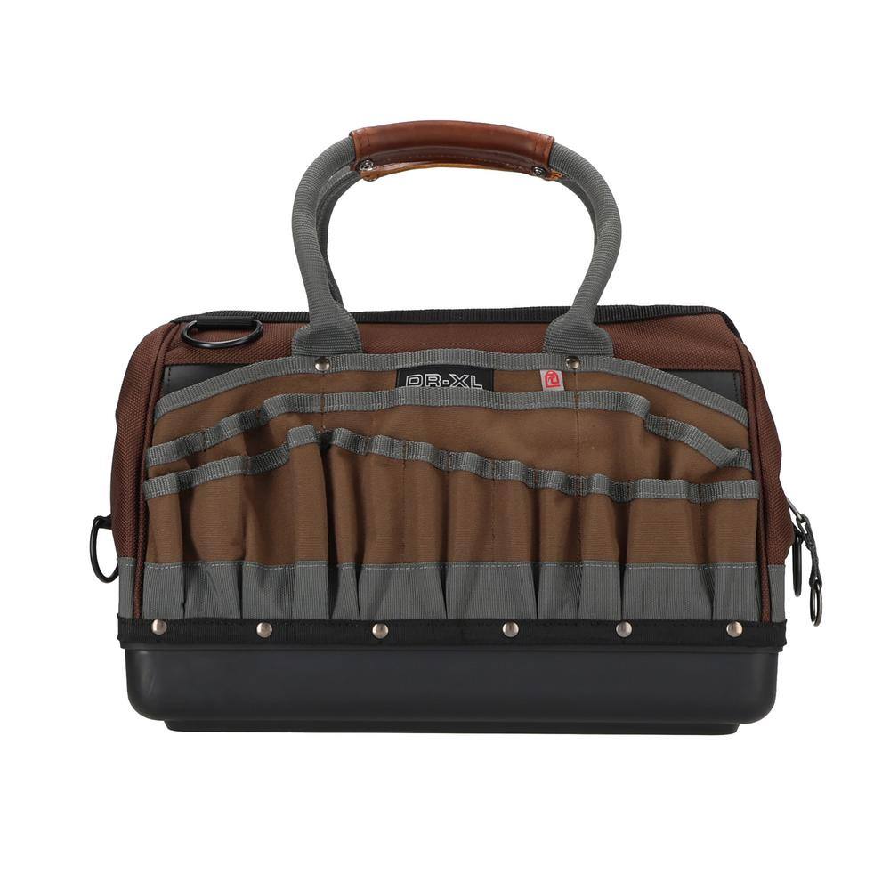 17in 34-Pkt Original Nylon Bag W Adjustable Compartments;Padded Handle;Weatherproof;Waterproof;Shatterproof;Zippered Top - Hercitys