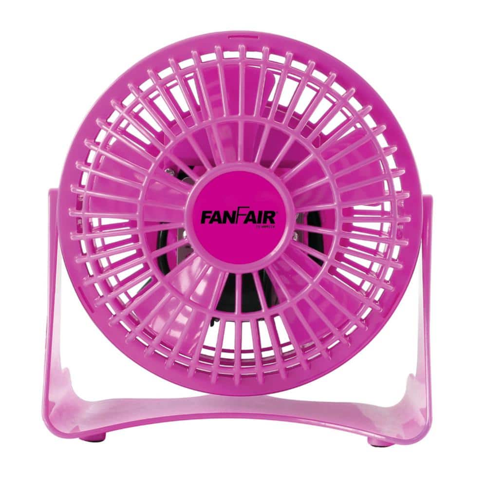 4 in. Desk Personal Fan – Pink - Hercitys
