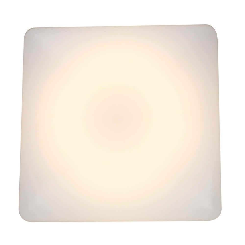 14 in. 1-Light White LED Flush Mount - Hercitys