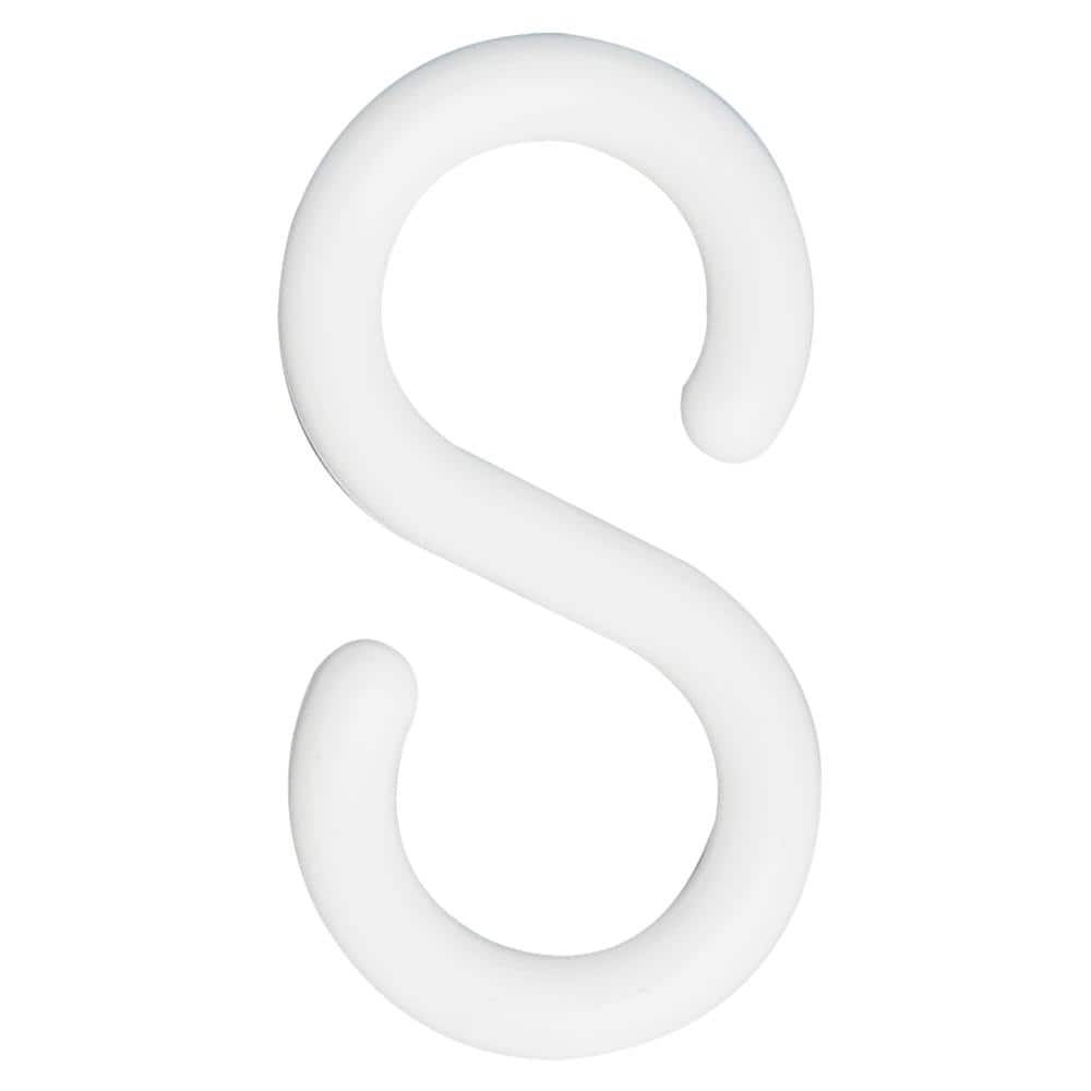 2 in. White S-Hook (25-Pack) - Hercitys
