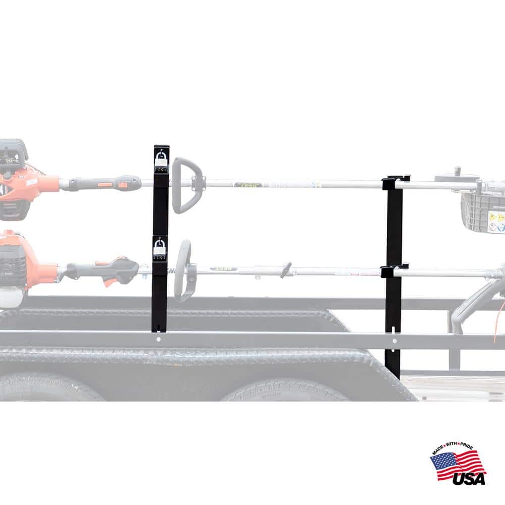 2-Position Trimmer Edger Rack Holder Open Landscape Trailer - Hercitys