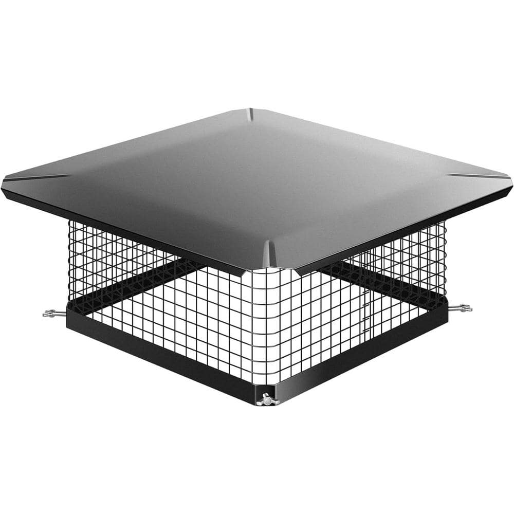 13 in. x 13 in. Square Galvanized Steel Chimney Cap with Single Bolt-on - Hercitys