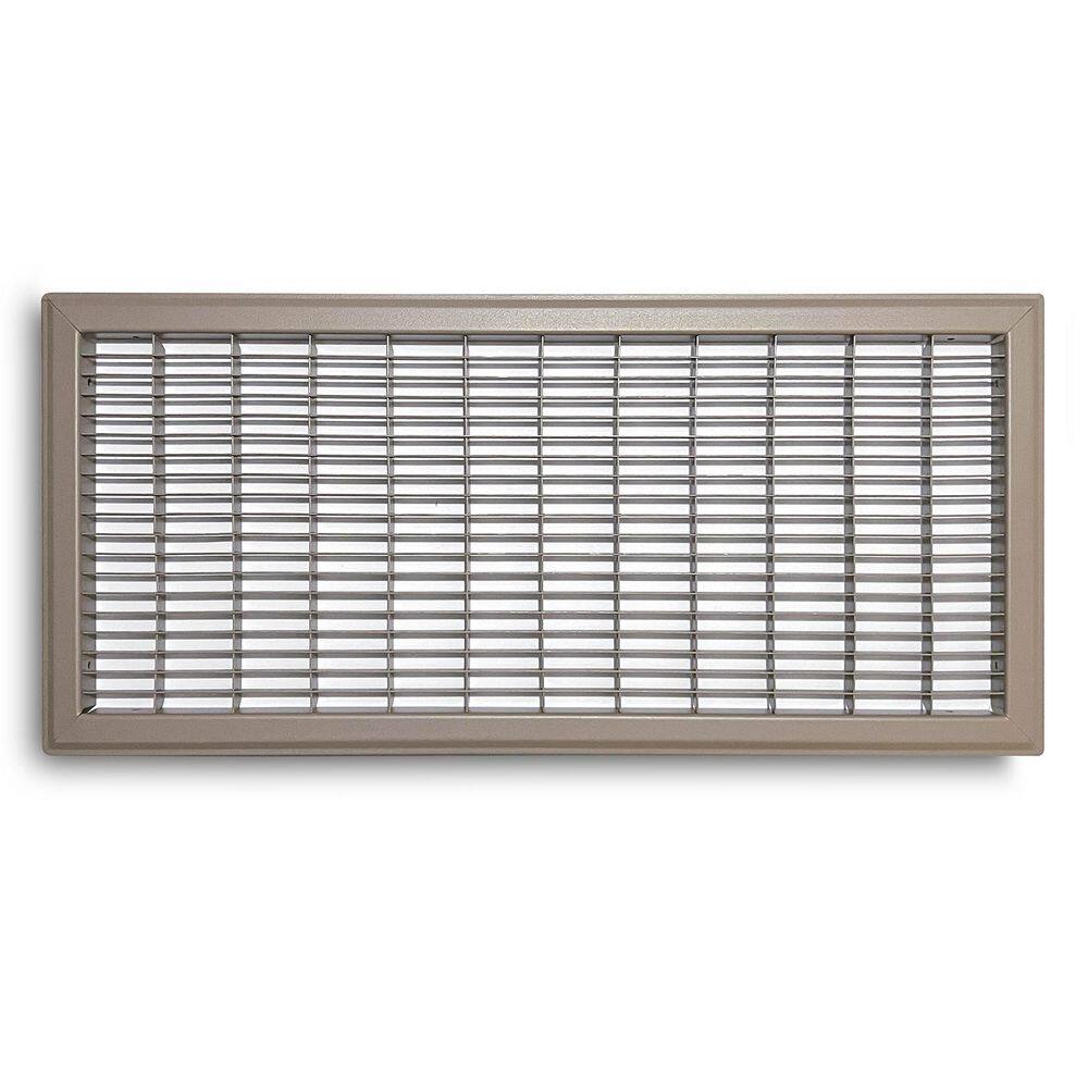 10 in. x 24 in. Heavy Duty Steel Floor Return Air Grille in Brown - Hercitys