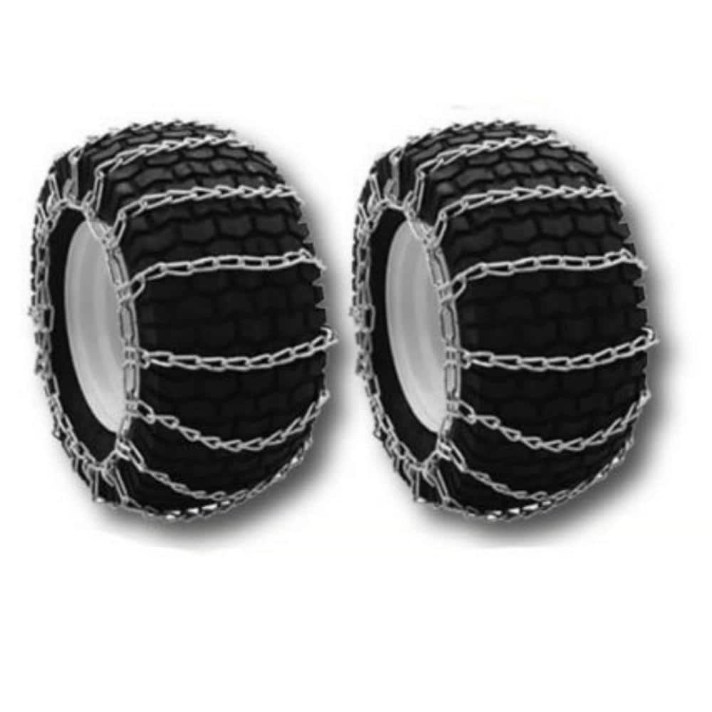 4.1×3.5×6, 12x4x6, 4.10-6NHS in. 2-Link Tire Chains Replace Peerless 1060856, Zinc Plated Chains, Set of 2 - Hercitys