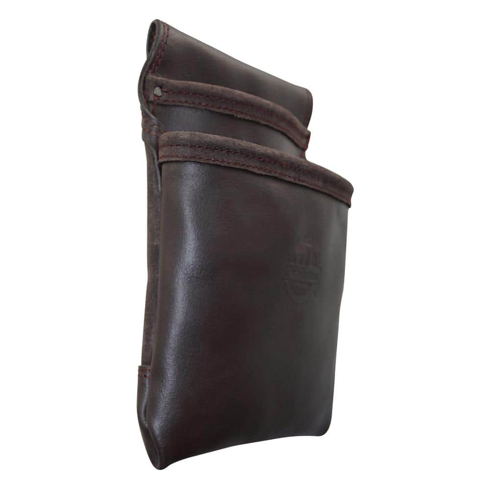 2-Pocket Oil Tanned Leather Nail and Tool Pouch - Hercitys