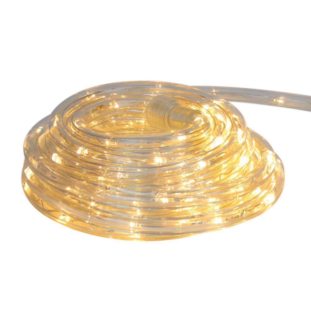 18 ft. Warm White LED Indoor/Outdoor Christmas Rope Lights with 2 in. Bulb Spacing - Hercitys