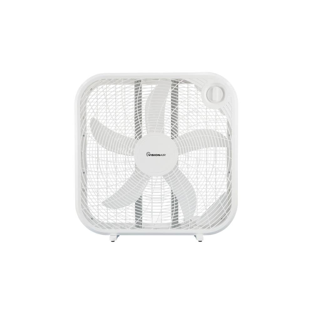 20 in. Weather-resistant Box Fan, White - Hercitys