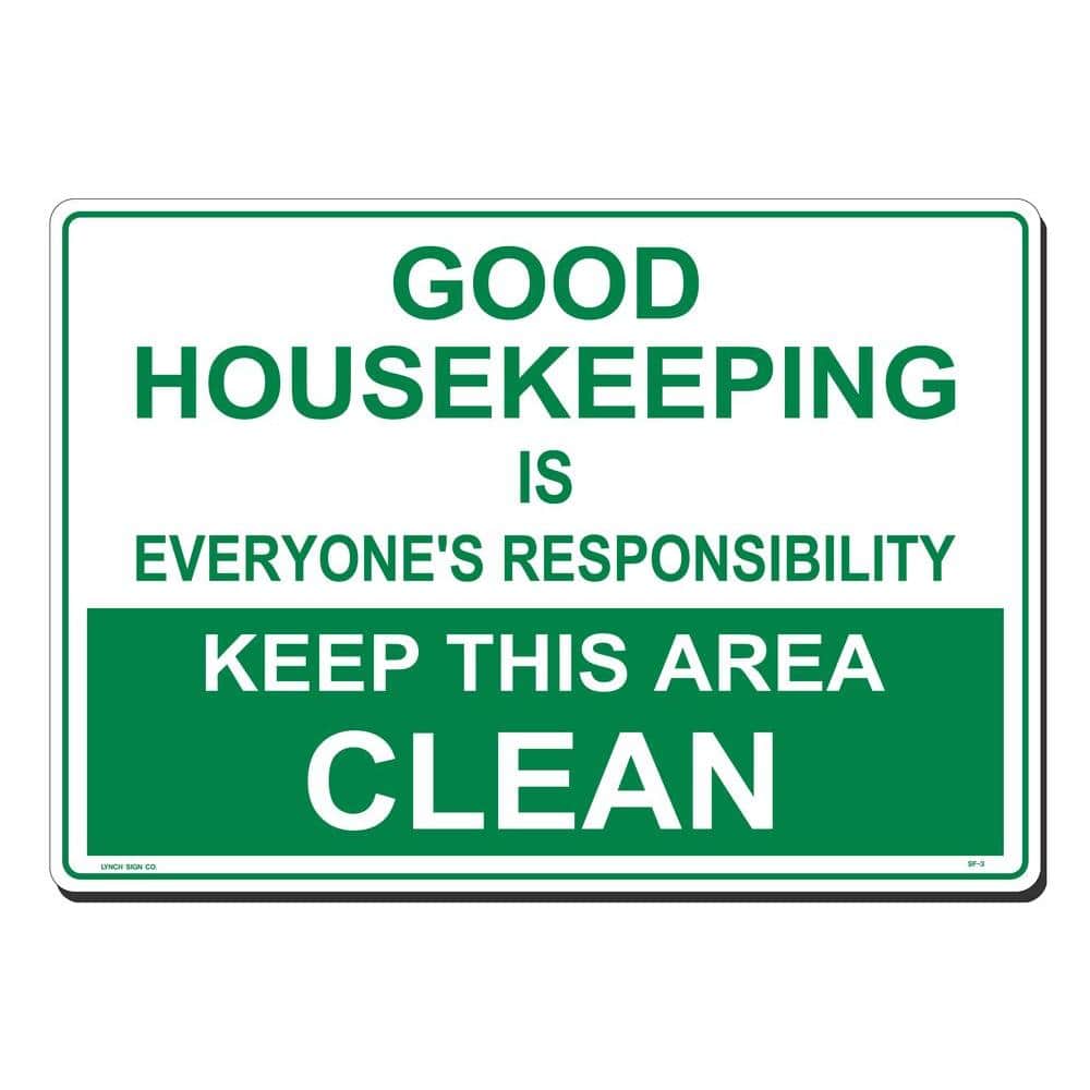 20 in. x 14 in. Good Housekeeping Sign Printed on More Durable, Thicker, Longer Lasting Styrene Plastic - Hercitys