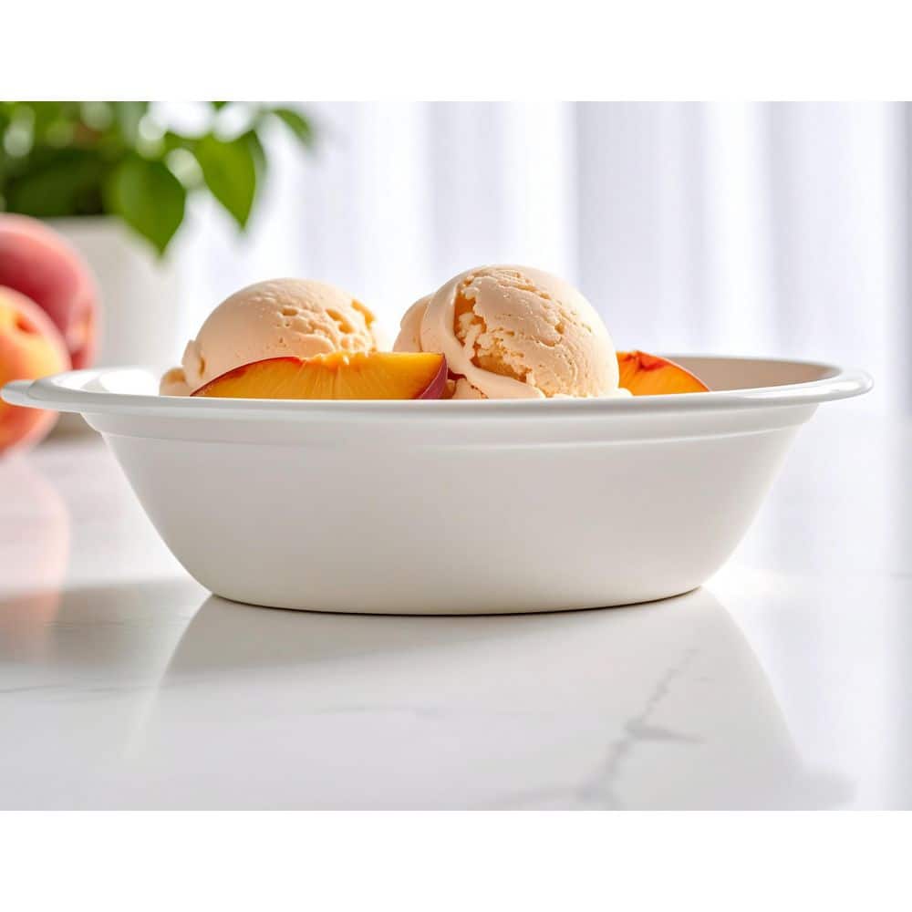 100% Compostable 12 oz. Unbleached Disposable Paper Bowls 125-Pack - Hercitys