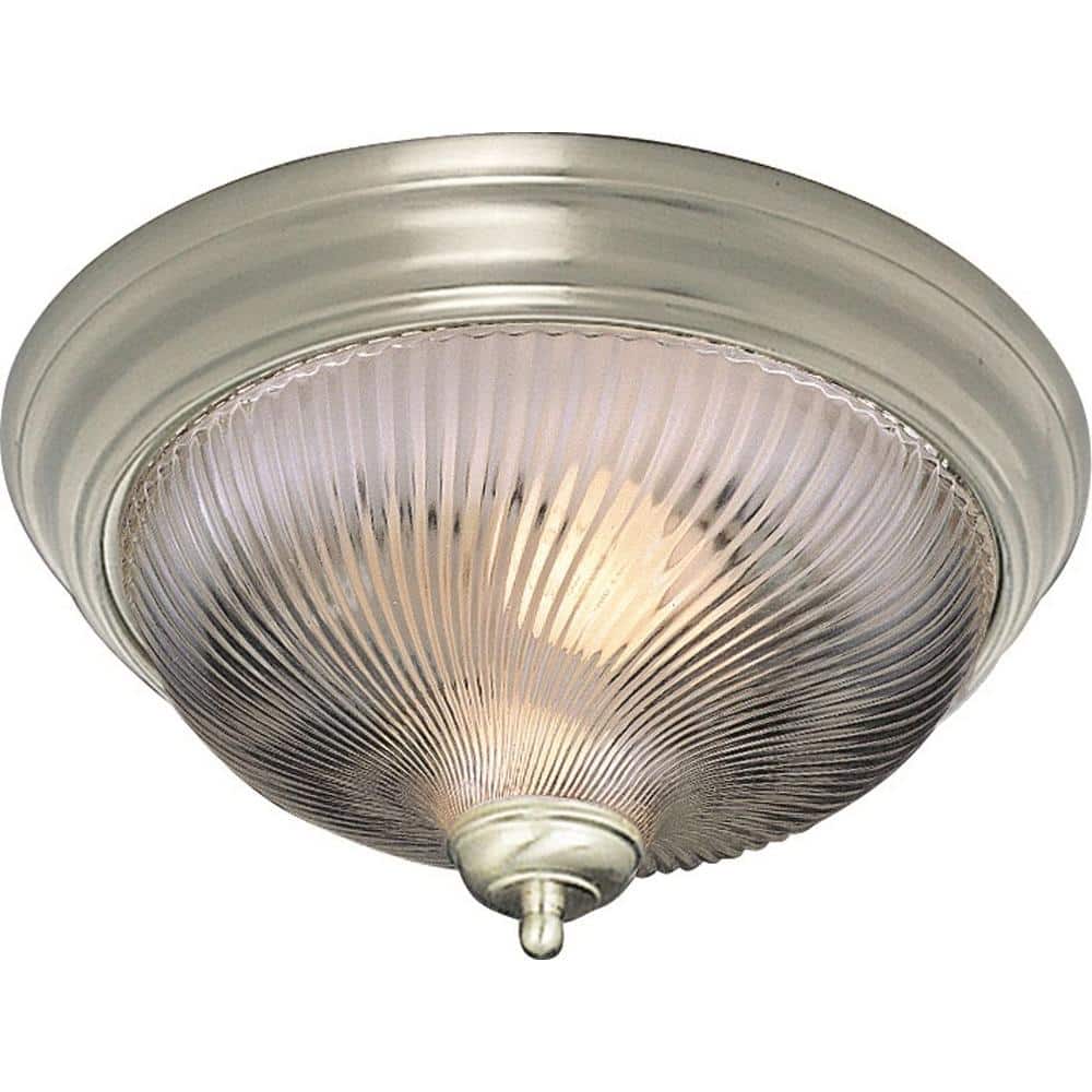 2-Light Brushed Nickel Flush Mount - Hercitys