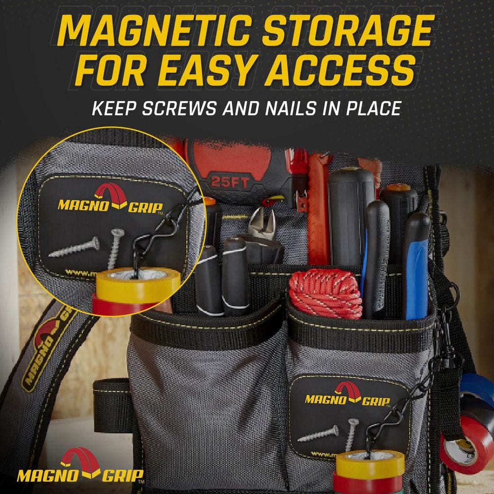 20-Pocket Electricians Pouch with Padded Shoulder Strap - Hercitys