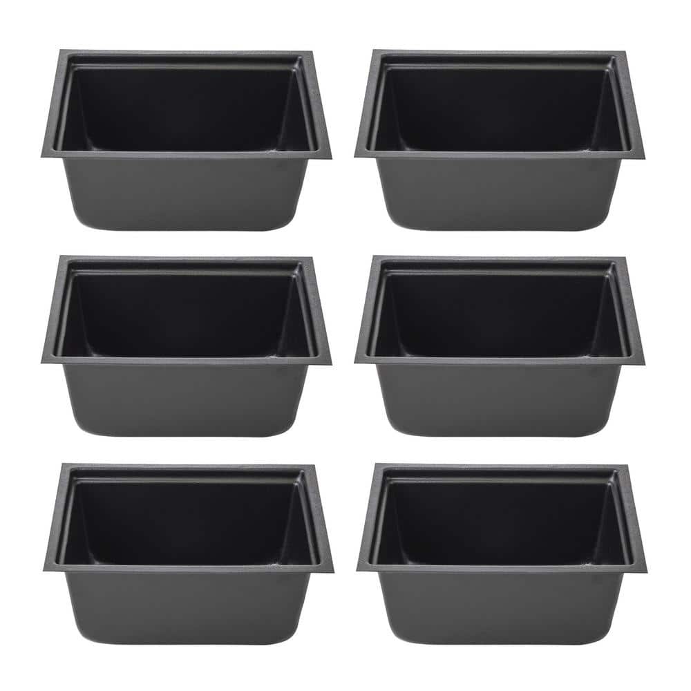 14 in. Black Plastic Multi-Purpose Utility Tub (6-Pack) - Hercitys