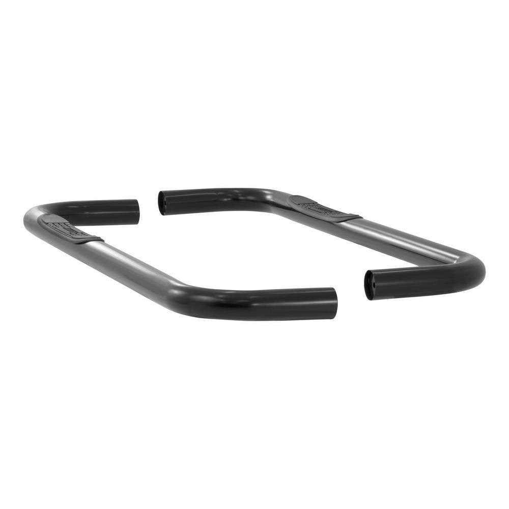 3-Inch Round Black Steel Nerf Bars, No-Drill, Select Chevrolet, GMC C, K - Hercitys