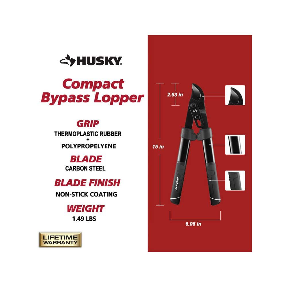 15 in. Compact Bypass Lopper - Hercitys