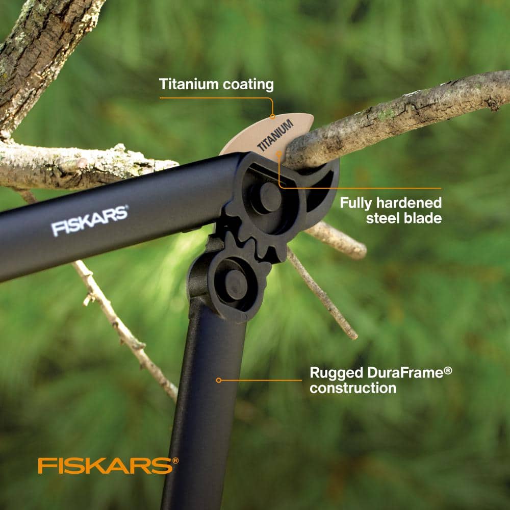 2-Pack PowerGear Hybrid Pruner Lopper Tool, 1-1/4 in. Cut Capacity, Titanium Steel Blade for Smooth Precise Cuts - Hercitys