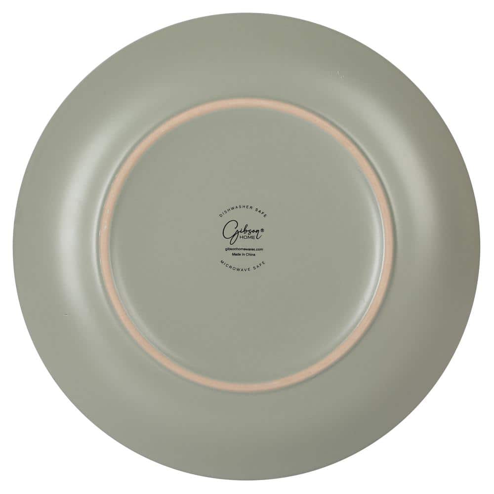 16-Piece Dinnerware Set – Green, Round, Embossed with Speckle, Stoneware, Service for 4 - Hercitys