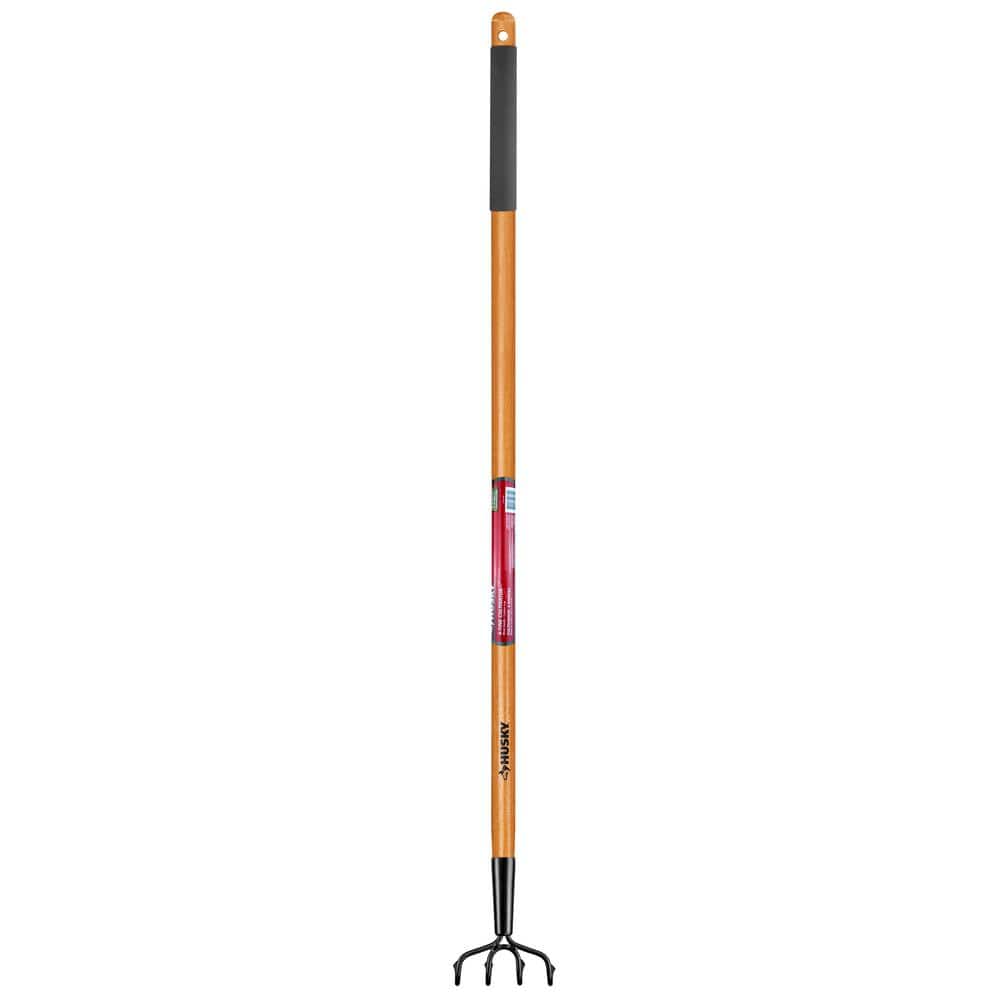 51 in. L Wood Handle 4-Tine Hand Cultivator - Hercitys