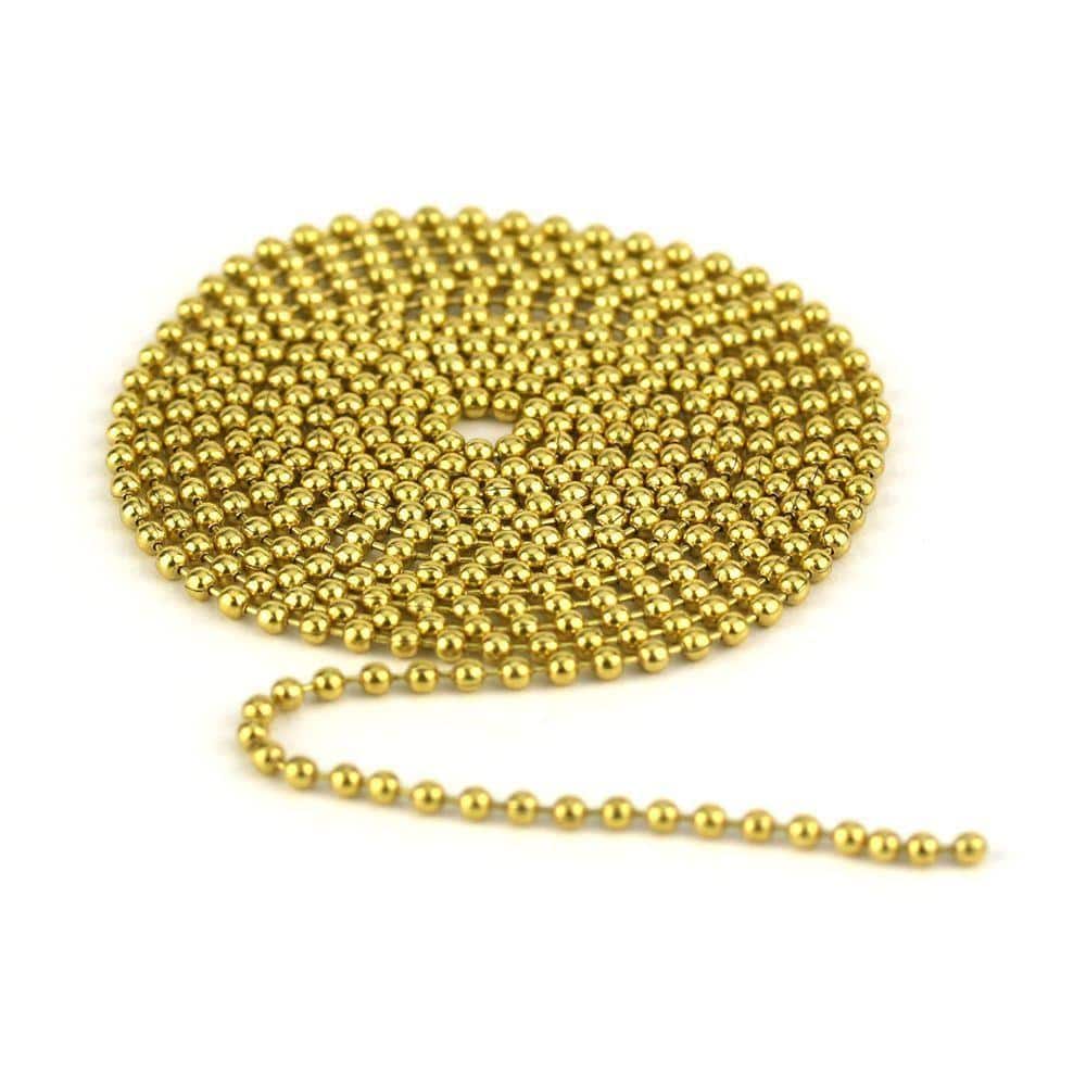 #6 x 200 ft. Brass Plated Ball Chain - Hercitys