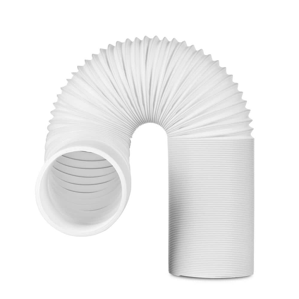 5 in. x 6.5 ft. Non-Insulated Flexible Exhaust Hose for Portable Air Conditioner, Counter-Clockwise - Hercitys